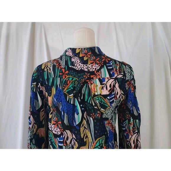 Anthropologie Maeve Masha Volnova Jungle Daydream Carmiel Button Down Shirt US 4 - Picture 11 of 14